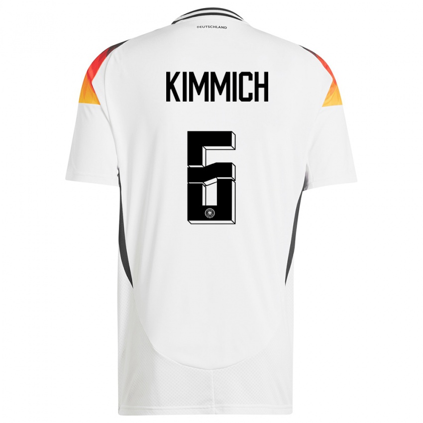 Bambino Maglia Germania Joshua Kimmich #6 Bianco Kit Gara Home 24-26 Maglietta