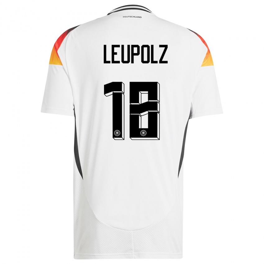 Bambino Maglia Germania Melanie Leupolz #18 Bianco Kit Gara Home 24-26 Maglietta