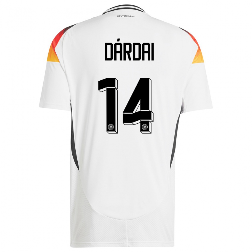 Bambino Maglia Germania Marton Dardai #14 Bianco Kit Gara Home 24-26 Maglietta