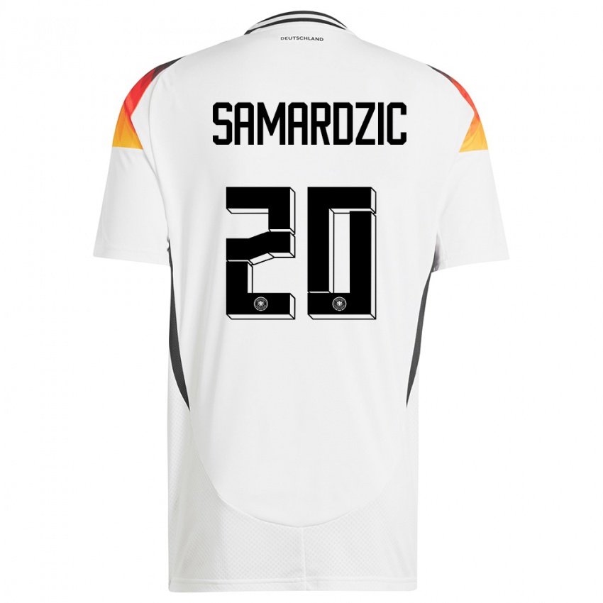 Bambino Maglia Germania Lazar Samardzic #20 Bianco Kit Gara Home 24-26 Maglietta