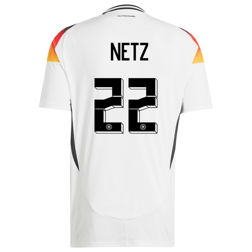 Bambino Maglia Germania Luca Netz #22 Bianco Kit Gara Home 24-26 Maglietta