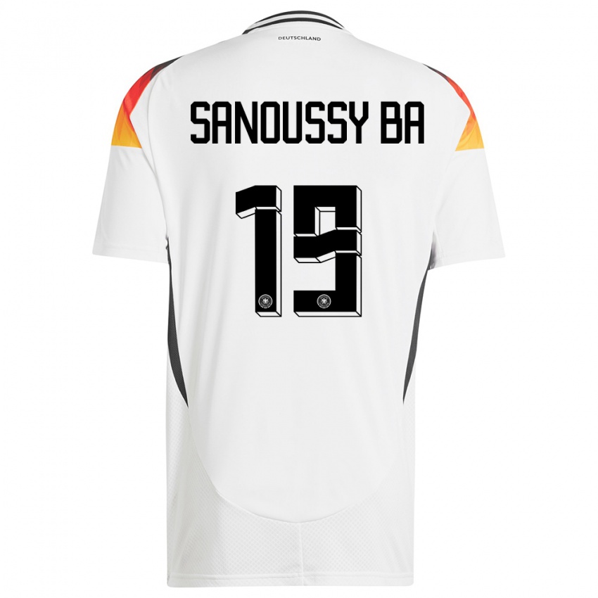 Bambino Maglia Germania Sanoussy Ba #19 Bianco Kit Gara Home 24-26 Maglietta