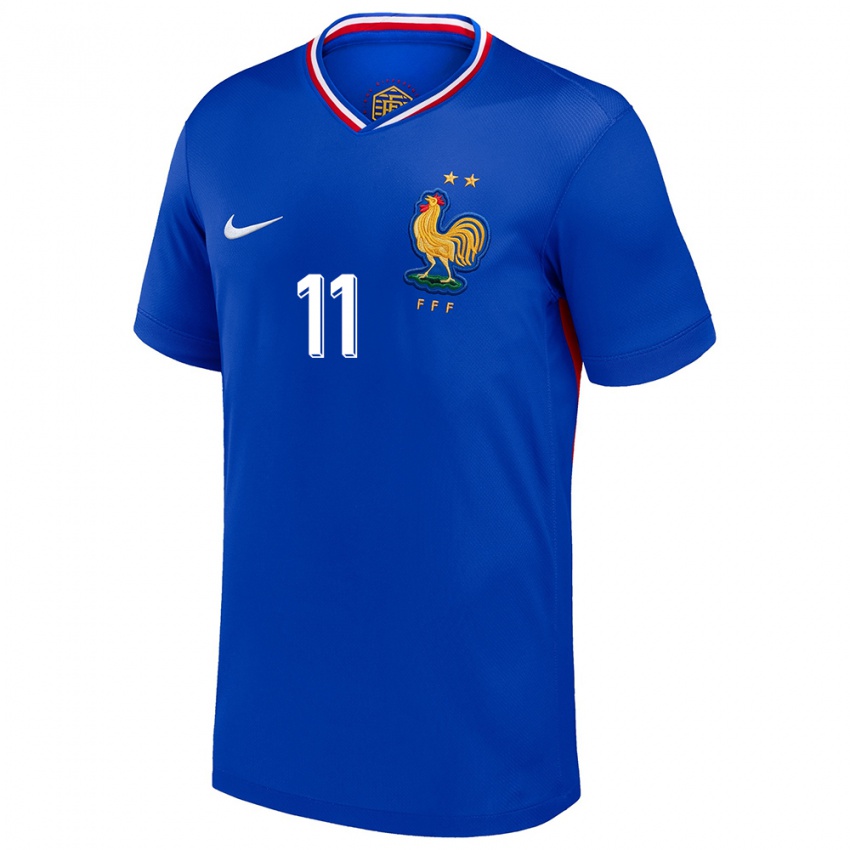 Bambino Maglia Francia Amine Gouiri #11 Blu Kit Gara Home 24-26 Maglietta