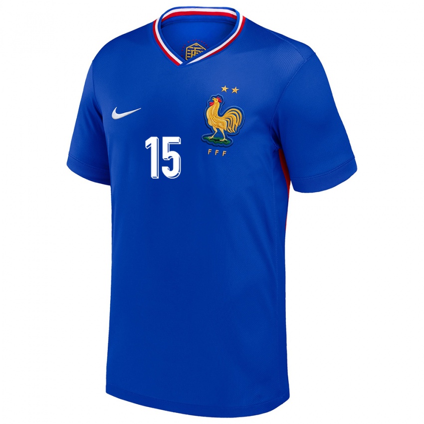 Bambino Maglia Francia Elye Wahi #15 Blu Kit Gara Home 24-26 Maglietta