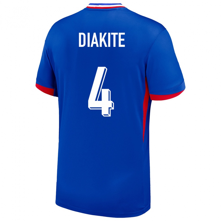 Bambino Maglia Francia Bafode Diakite #4 Blu Kit Gara Home 24-26 Maglietta