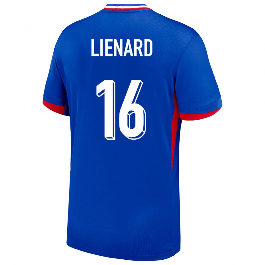 Bambino Maglia Francia Yann Lienard #16 Blu Kit Gara Home 24-26 Maglietta