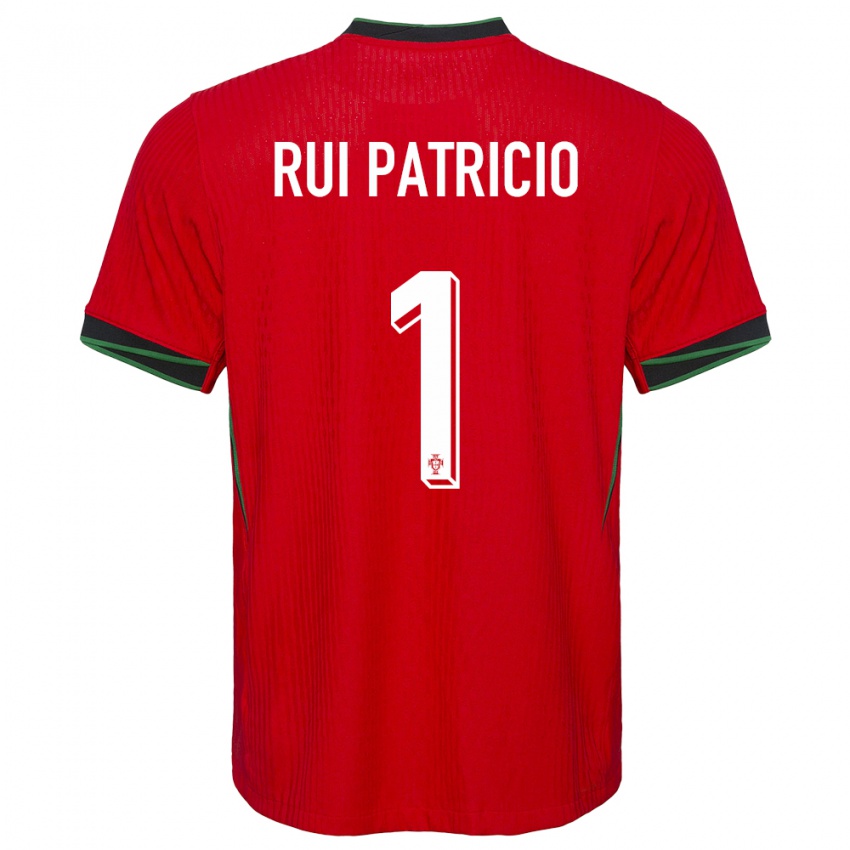 Bambino Maglia Portogallo Rui Patricio #1 Rosso Kit Gara Home 24-26 Maglietta