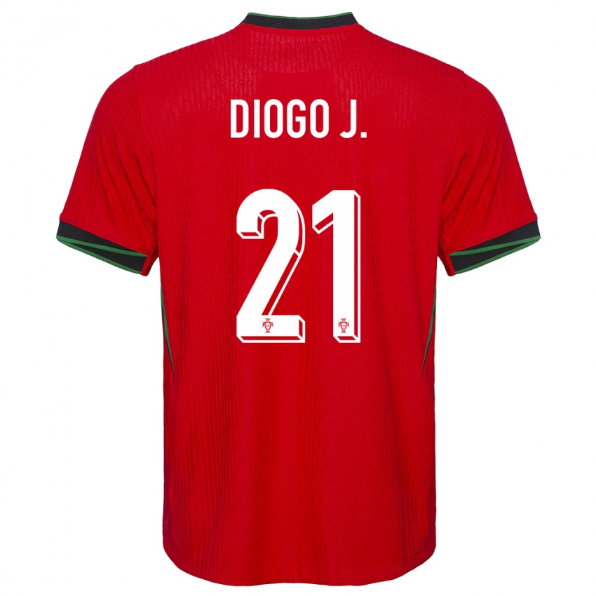 Bambino Maglia Portogallo Diogo Jota #21 Rosso Kit Gara Home 24-26 Maglietta