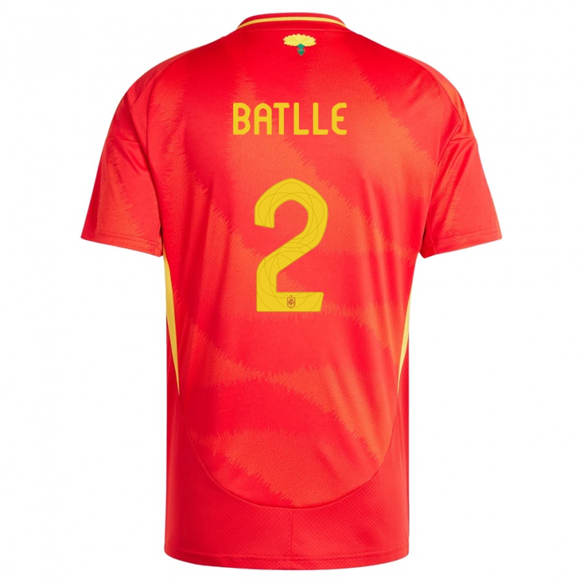 Bambino Maglia Spagna Ona Batlle #2 Rosso Kit Gara Home 24-26 Maglietta