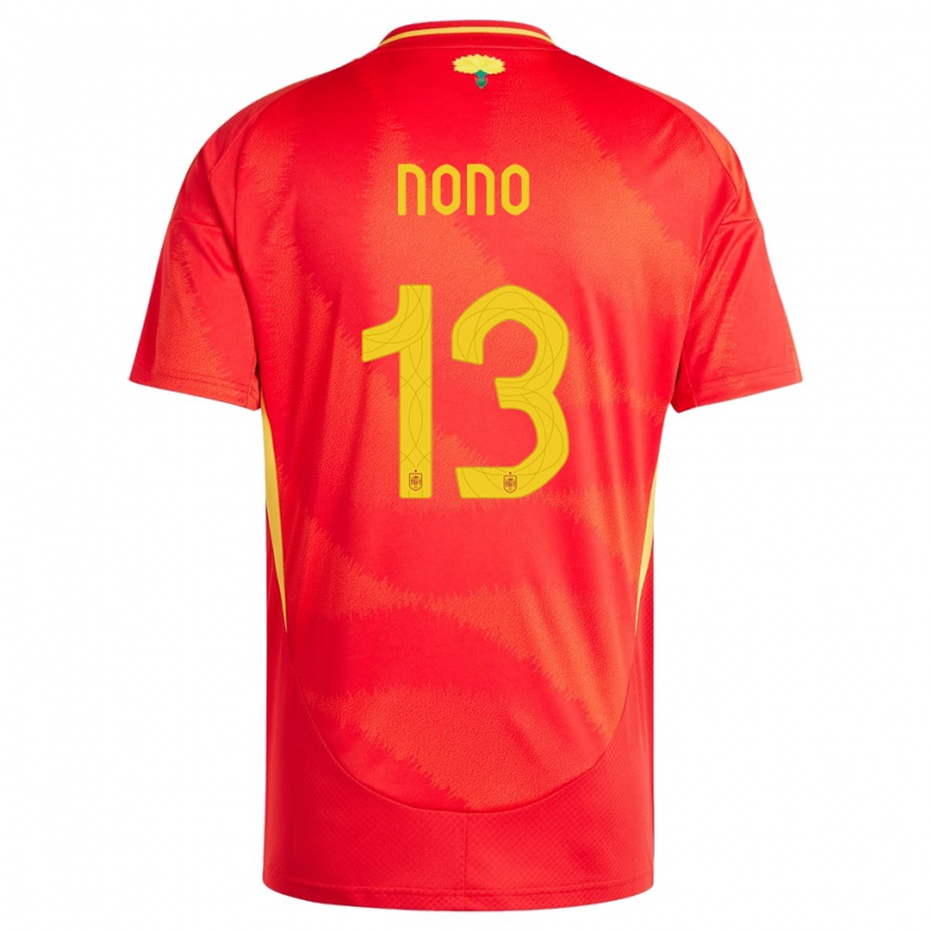 Bambino Maglia Spagna Nono #13 Rosso Kit Gara Home 24-26 Maglietta