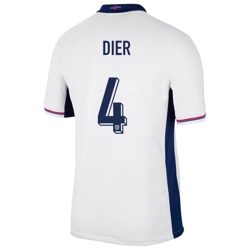 Bambino Maglia Inghilterra Eric Dier #4 Bianco Kit Gara Home 24-26 Maglietta