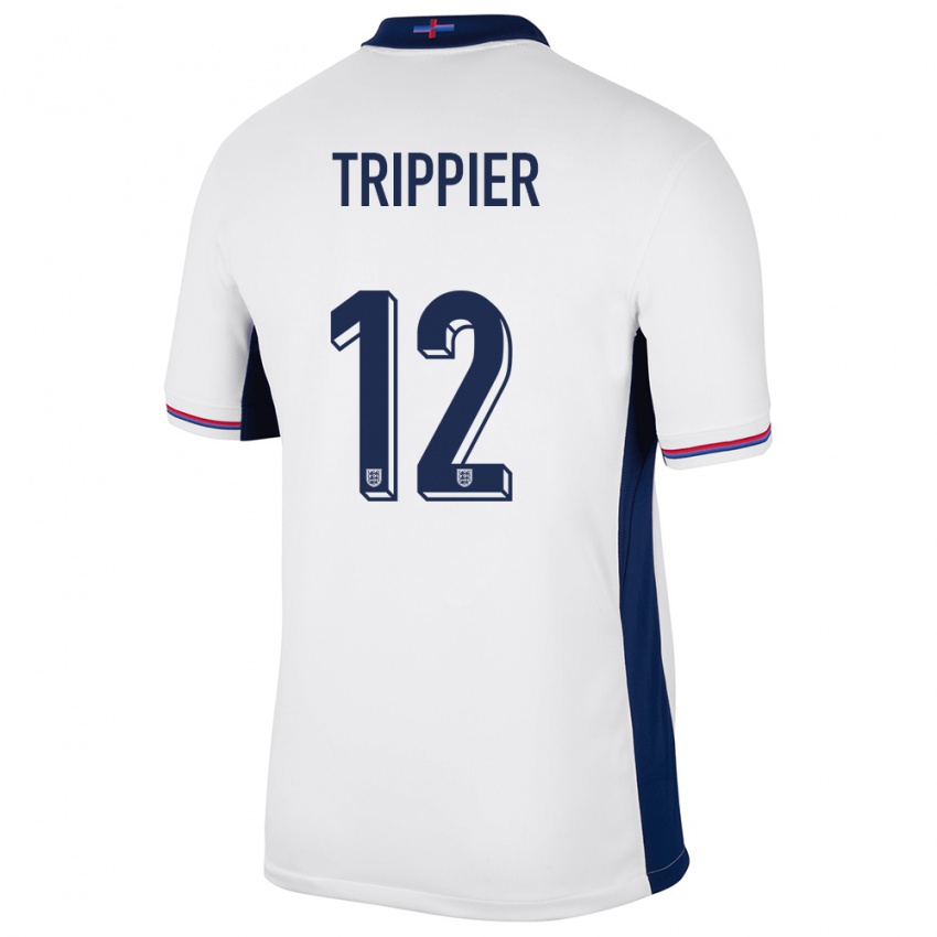 Bambino Maglia Inghilterra Kieran Trippier #12 Bianco Kit Gara Home 24-26 Maglietta