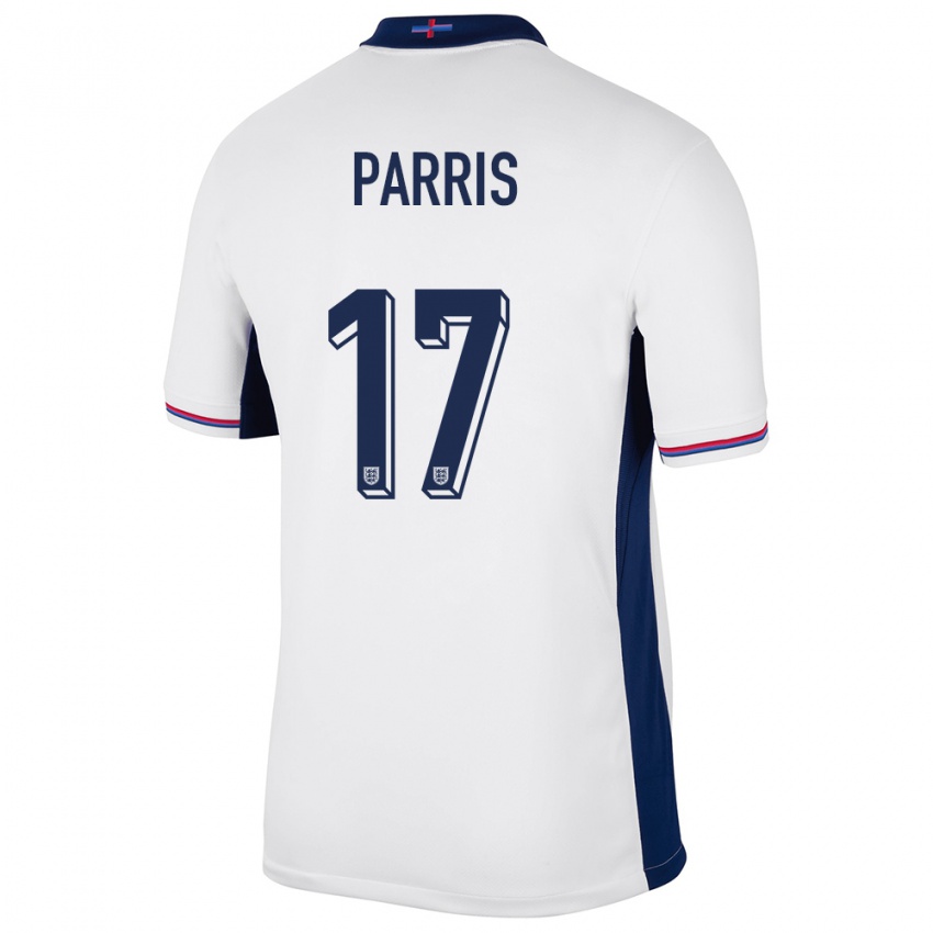 Bambino Maglia Inghilterra Nikita Parris #17 Bianco Kit Gara Home 24-26 Maglietta