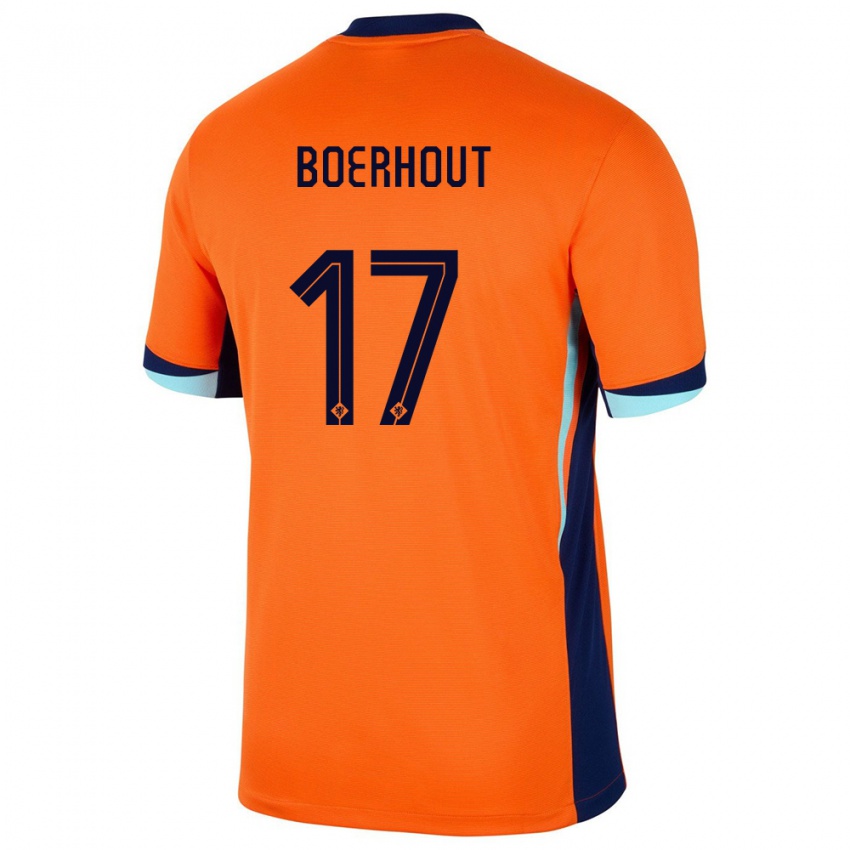 Bambino Maglia Paesi Bassi Yoram Boerhout #17 Arancia Kit Gara Home 24-26 Maglietta