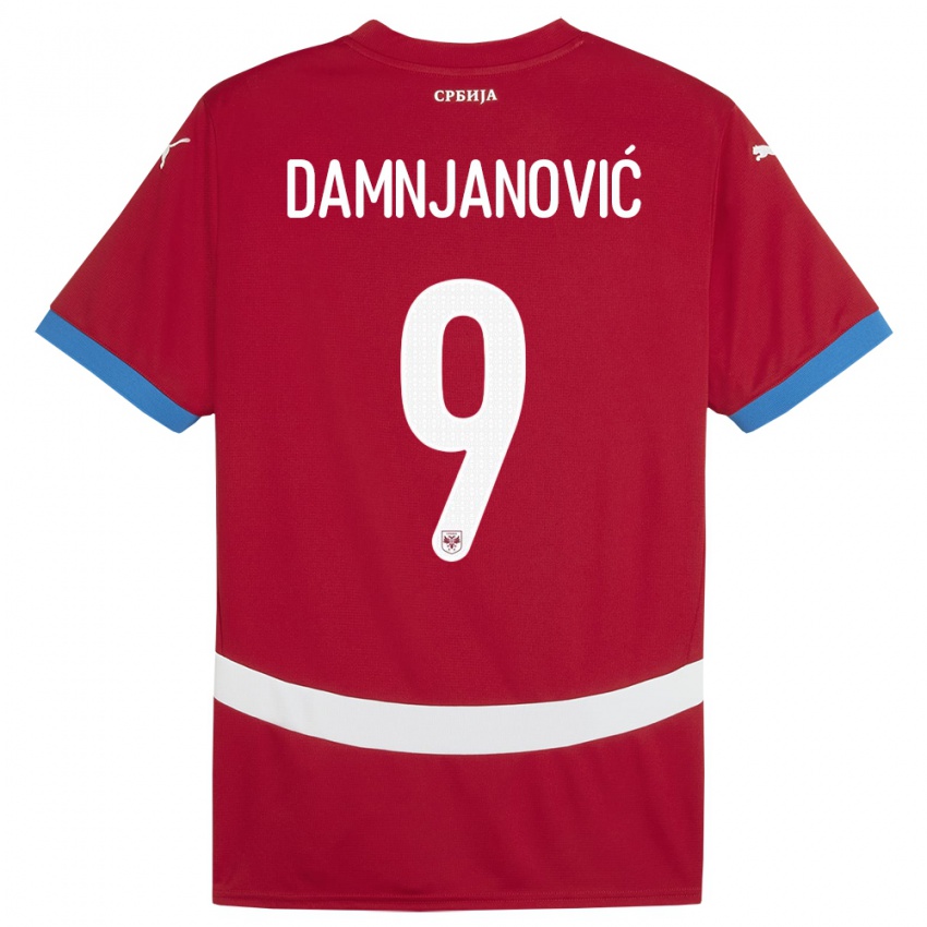 Bambino Maglia Serbia Jovana Damnjanovic #9 Rosso Kit Gara Home 24-26 Maglietta