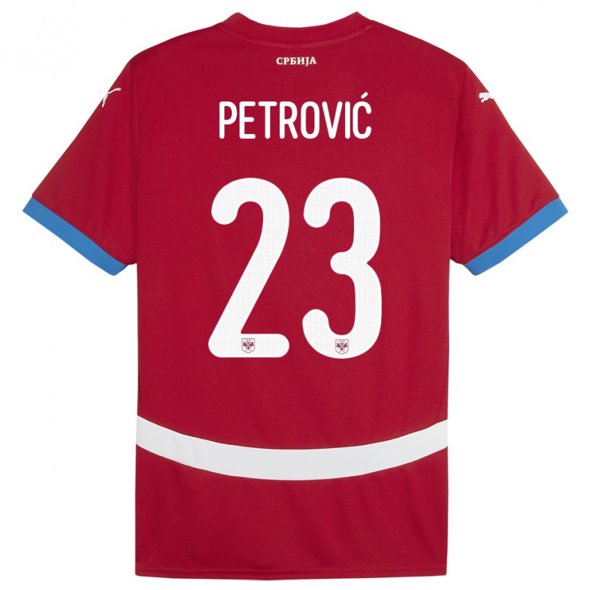 Bambino Maglia Serbia Jovana Petrovic #23 Rosso Kit Gara Home 24-26 Maglietta