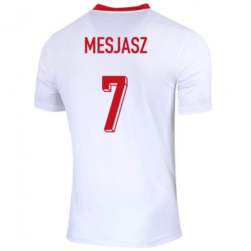 Bambino Maglia Polonia Malgorzata Mesjasz #7 Bianco Kit Gara Home 24-26 Maglietta