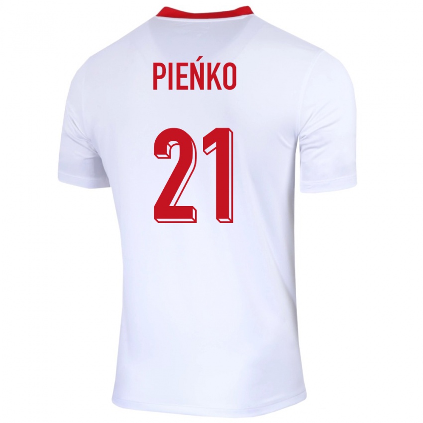 Bambino Maglia Polonia Tomasz Pienko #21 Bianco Kit Gara Home 24-26 Maglietta