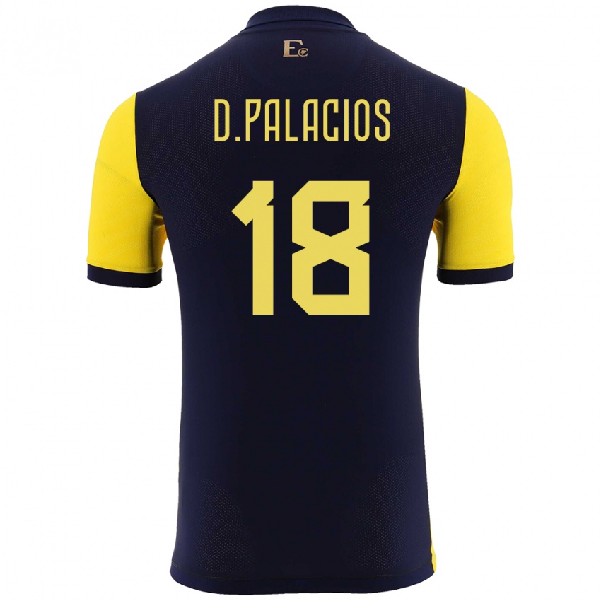 Bambino Maglia Ecuador Diego Palacios #18 Giallo Kit Gara Home 24-26 Maglietta