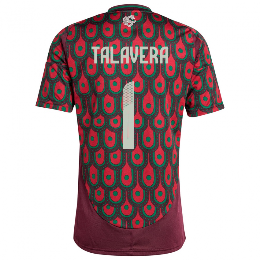 Bambino Maglia Messico Alfredo Talavera #1 Marrone Kit Gara Home 24-26 Maglietta