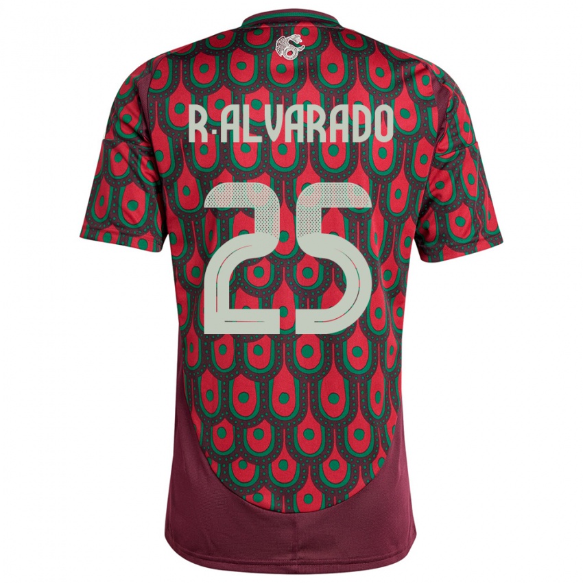 Bambino Maglia Messico Roberto Alvarado #25 Marrone Kit Gara Home 24-26 Maglietta