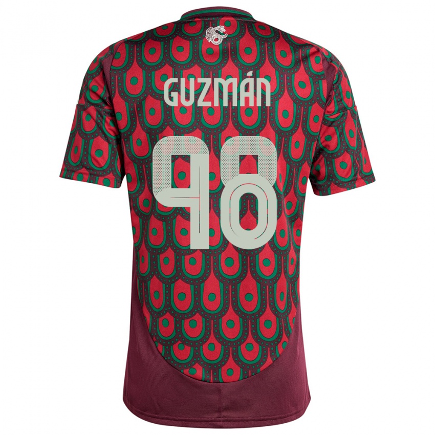 Bambino Maglia Messico Kinberly Guzman #98 Marrone Kit Gara Home 24-26 Maglietta