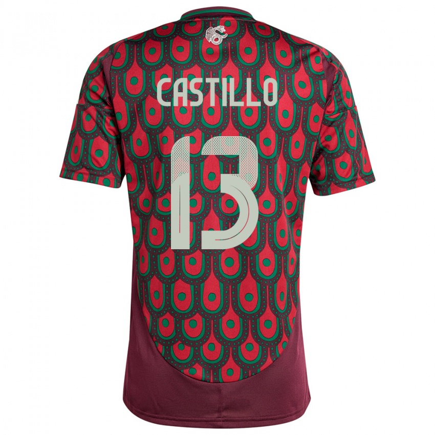 Bambino Maglia Messico Jose Castillo #13 Marrone Kit Gara Home 24-26 Maglietta