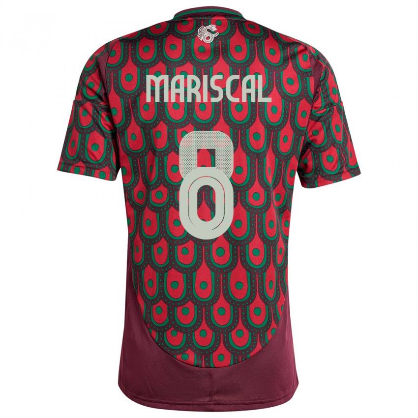 Bambino Maglia Messico Salvador Mariscal #8 Marrone Kit Gara Home 24-26 Maglietta