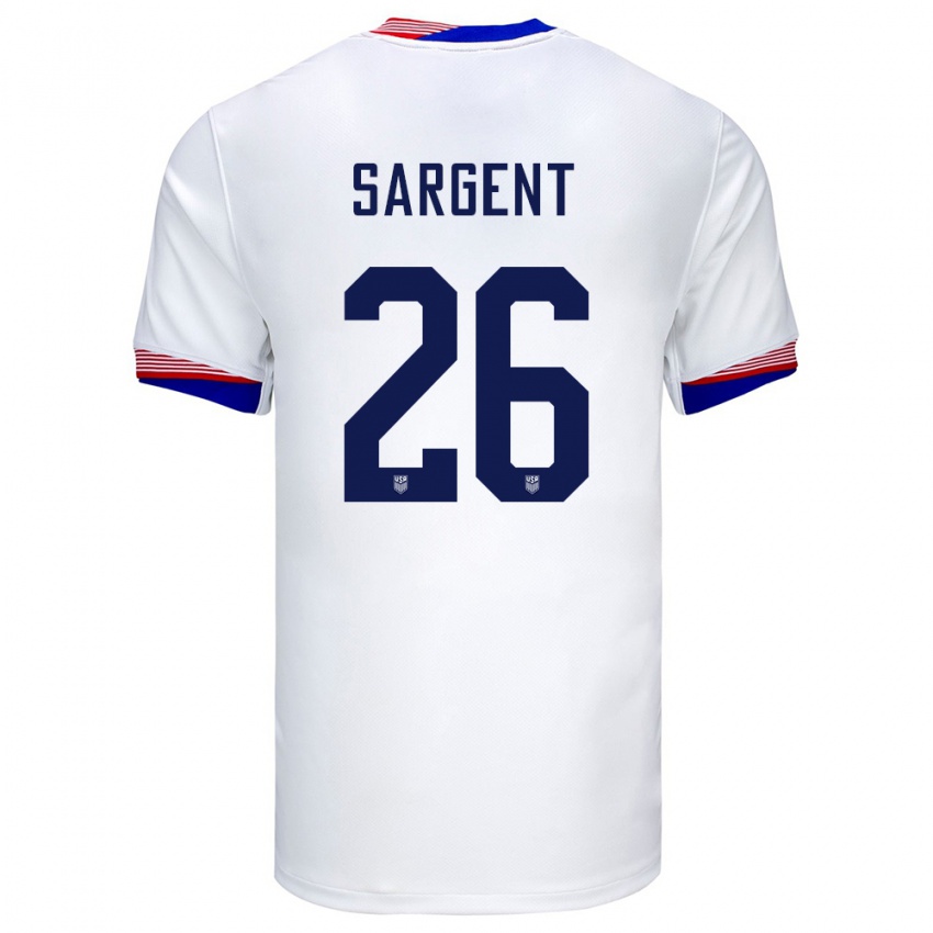 Bambino Maglia Stati Uniti Josh Sargent #26 Bianco Kit Gara Home 24-26 Maglietta