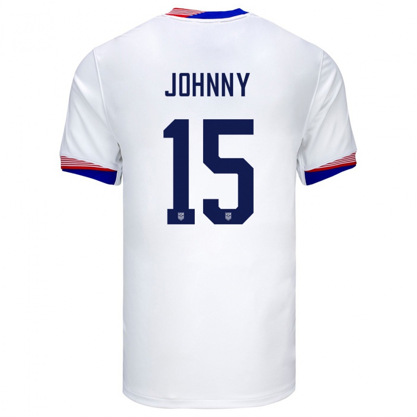 Bambino Maglia Stati Uniti Johnny #15 Bianco Kit Gara Home 24-26 Maglietta