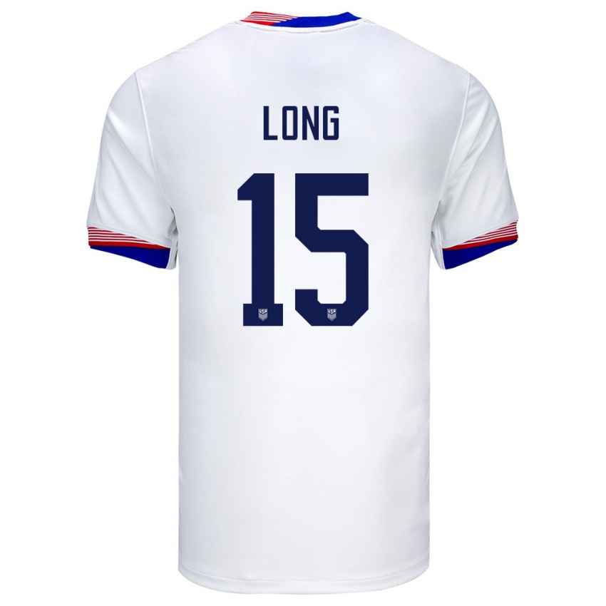 Bambino Maglia Stati Uniti Aaron Long #15 Bianco Kit Gara Home 24-26 Maglietta