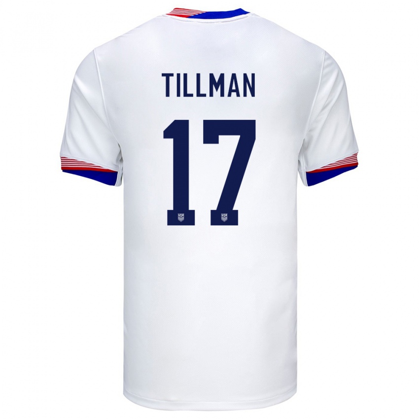 Bambino Maglia Stati Uniti Malik Tillman #17 Bianco Kit Gara Home 24-26 Maglietta