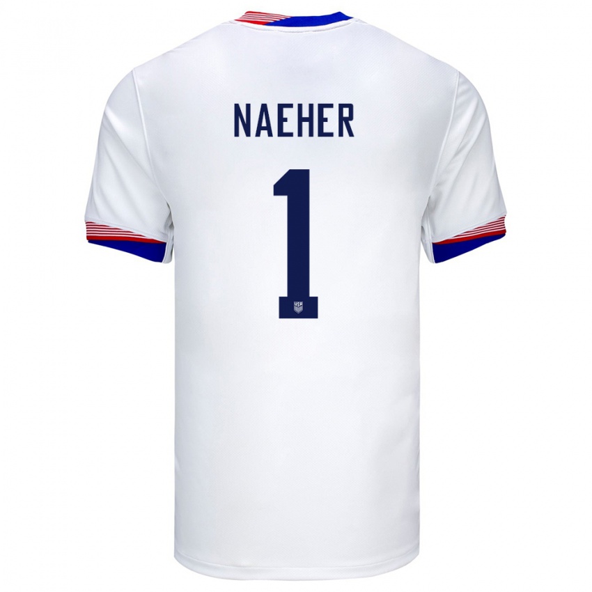 Bambino Maglia Stati Uniti Alyssa Naeher #1 Bianco Kit Gara Home 24-26 Maglietta