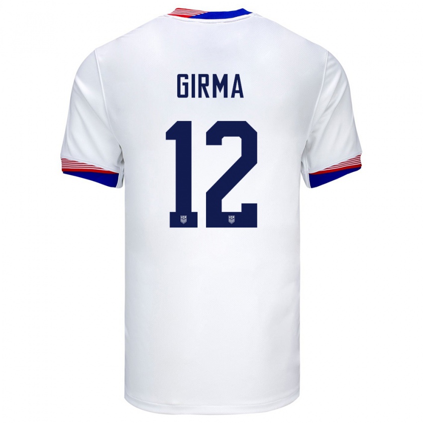 Bambino Maglia Stati Uniti Naomi Girma #12 Bianco Kit Gara Home 24-26 Maglietta