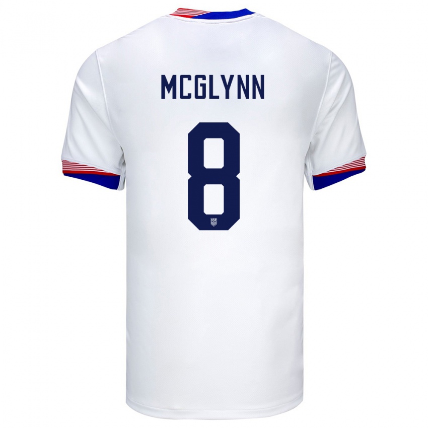 Bambino Maglia Stati Uniti Jack Mcglynn #8 Bianco Kit Gara Home 24-26 Maglietta