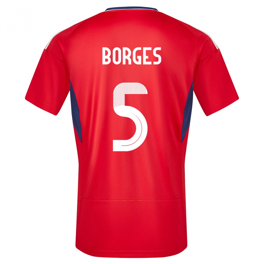 Bambino Maglia Costa Rica Celso Borges #5 Rosso Kit Gara Home 24-26 Maglietta