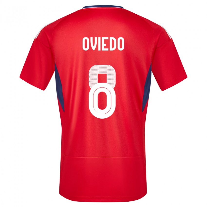 Bambino Maglia Costa Rica Bryan Oviedo #8 Rosso Kit Gara Home 24-26 Maglietta