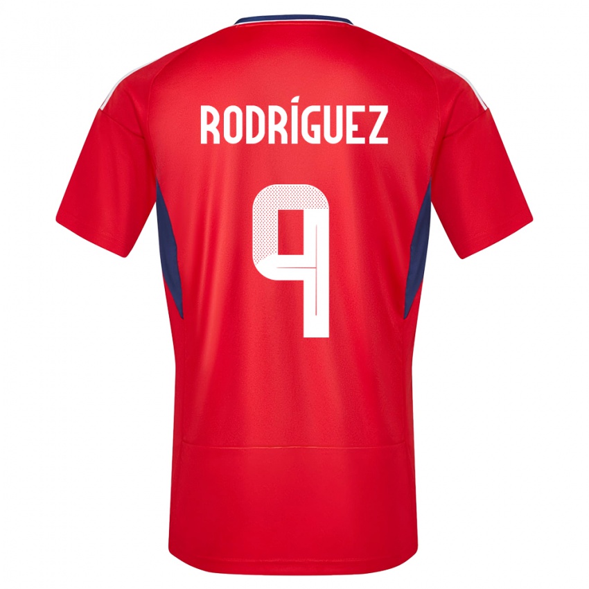 Bambino Maglia Costa Rica Doryan Rodriguez #9 Rosso Kit Gara Home 24-26 Maglietta