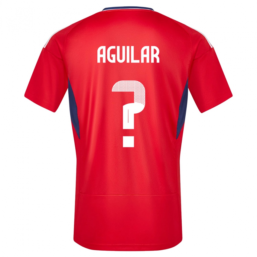 Bambino Maglia Costa Rica Deylan Aguilar #0 Rosso Kit Gara Home 24-26 Maglietta