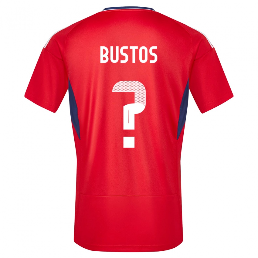 Bambino Maglia Costa Rica Roy Bustos #0 Rosso Kit Gara Home 24-26 Maglietta