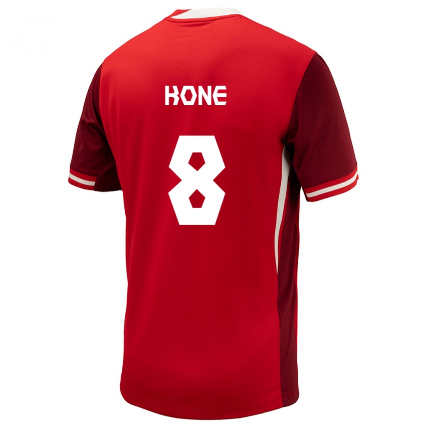 Bambino Maglia Canada Ismael Kone #8 Rosso Kit Gara Home 24-26 Maglietta