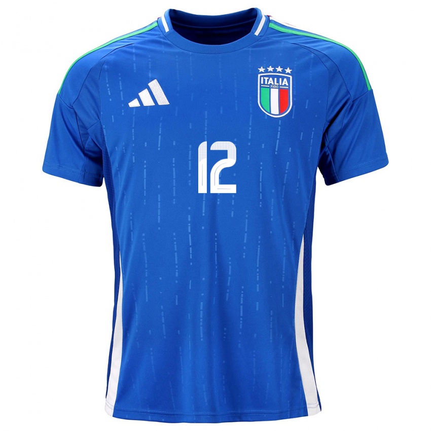 Bambino Maglia Italia Ivan Provedel #12 Blu Kit Gara Home 24-26 Maglietta