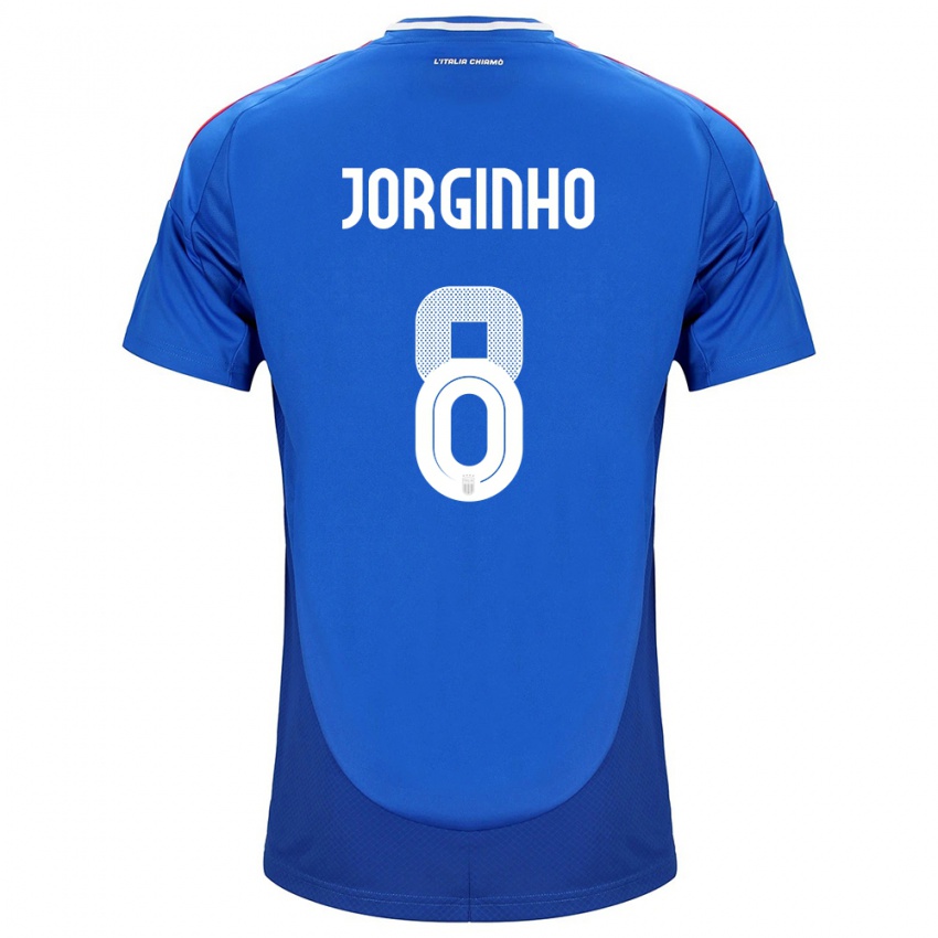 Bambino Maglia Italia Jorginho #8 Blu Kit Gara Home 24-26 Maglietta