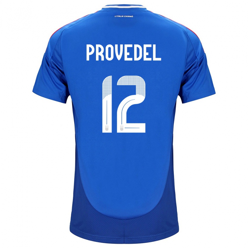 Bambino Maglia Italia Ivan Provedel #12 Blu Kit Gara Home 24-26 Maglietta