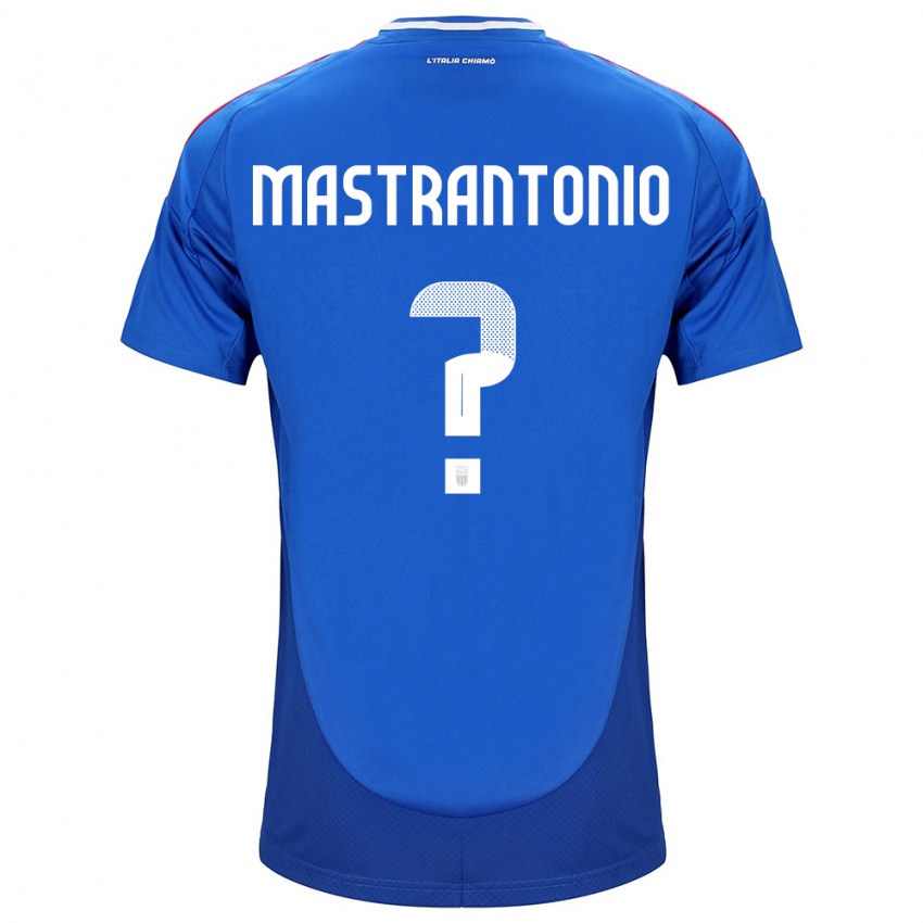 Bambino Maglia Italia Davide Mastrantonio #0 Blu Kit Gara Home 24-26 Maglietta