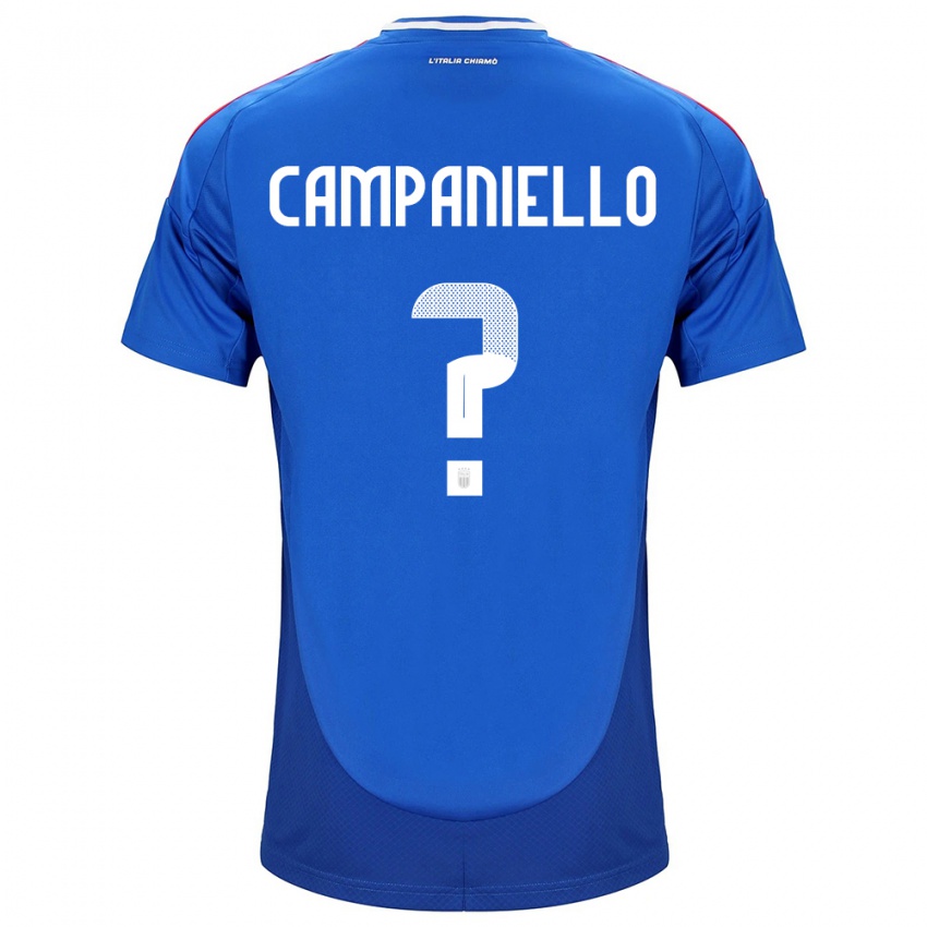 Bambino Maglia Italia Thomas Campaniello #0 Blu Kit Gara Home 24-26 Maglietta