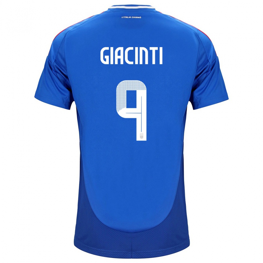 Bambino Maglia Italia Valentina Giacinti #9 Blu Kit Gara Home 24-26 Maglietta