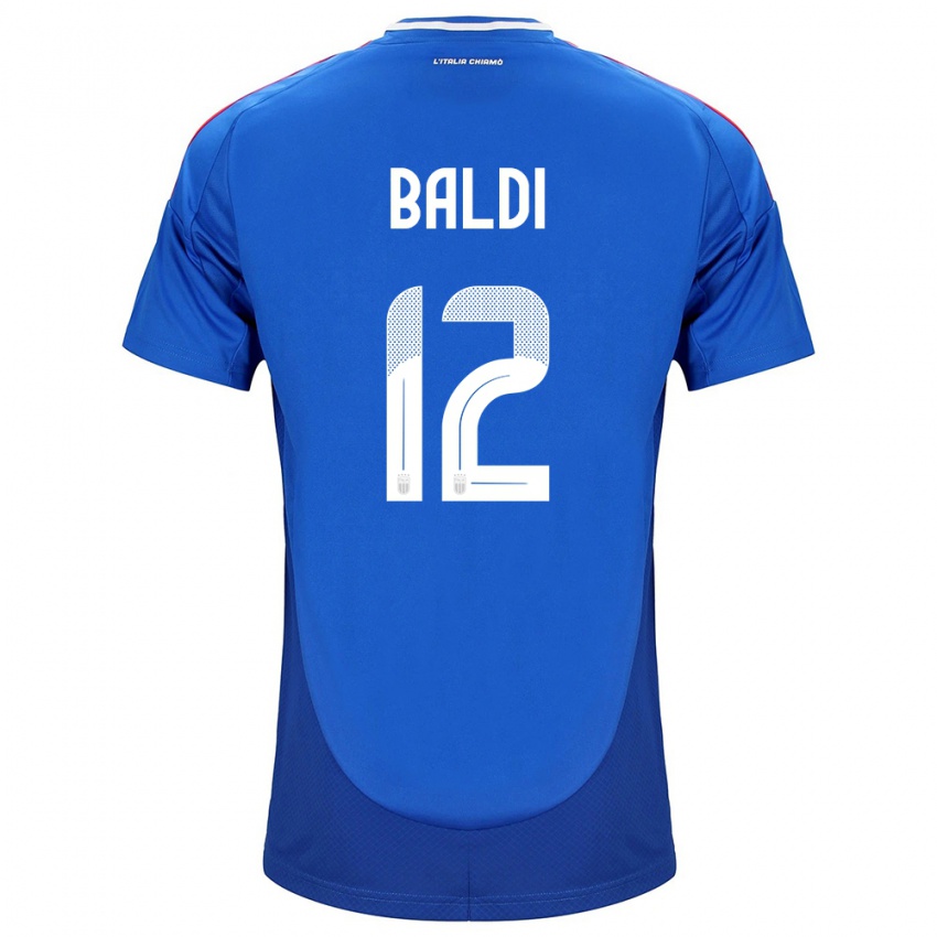 Bambino Maglia Italia Rachele Baldi #12 Blu Kit Gara Home 24-26 Maglietta