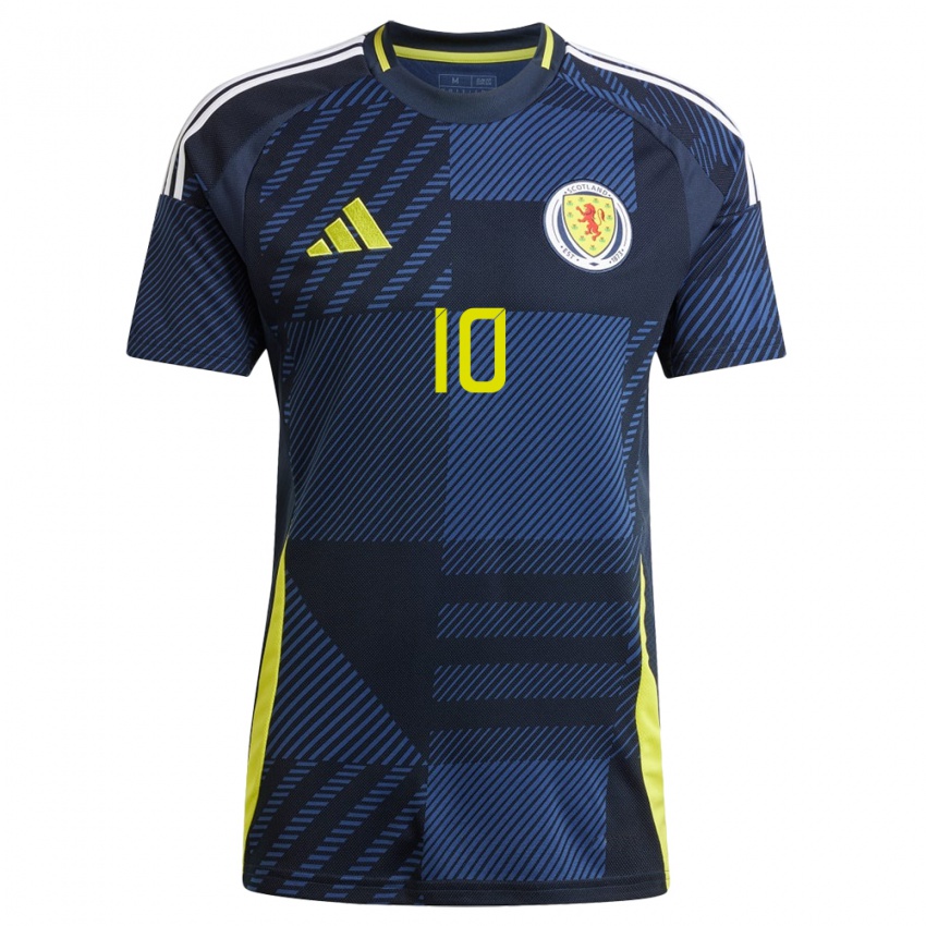 Bambino Maglia Scotland Calum Adamson #10 Blu Scuro Kit Gara Home 24-26 Maglietta