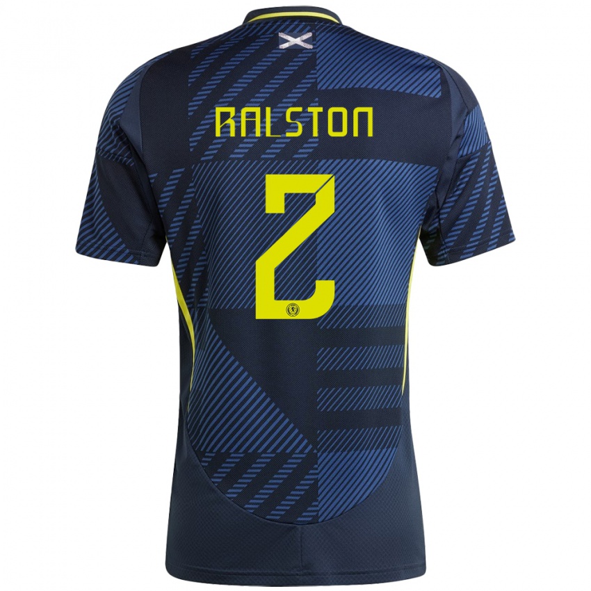 Bambino Maglia Scotland Anthony Ralston #2 Blu Scuro Kit Gara Home 24-26 Maglietta